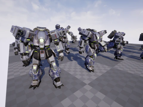 Battle Mech 3D Model
