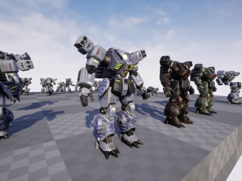 Battle Mech 3D Model
