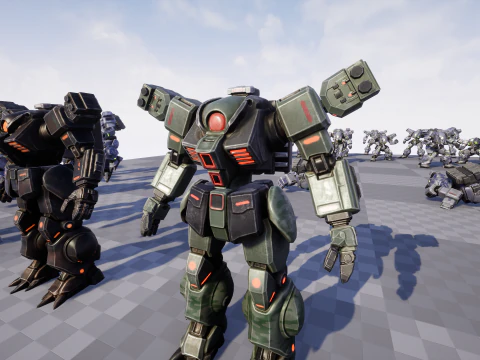 Battle Mech 3D Model