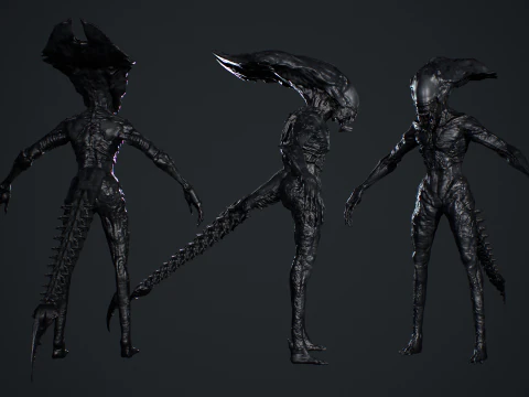 Monstro Alien&iacute;gena 5 Modelo 3D