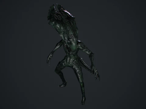 Monstro Alien&iacute;gena 5 Modelo 3D