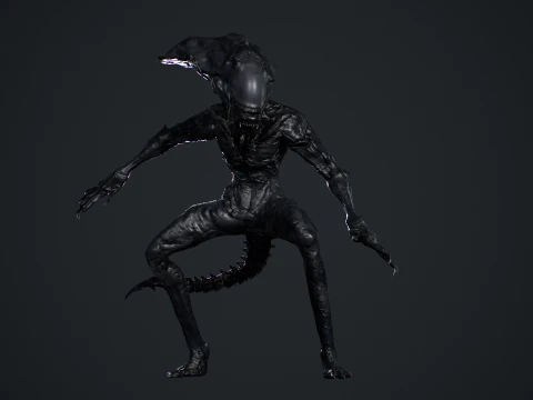 Monstro Alien&iacute;gena 5 Modelo 3D