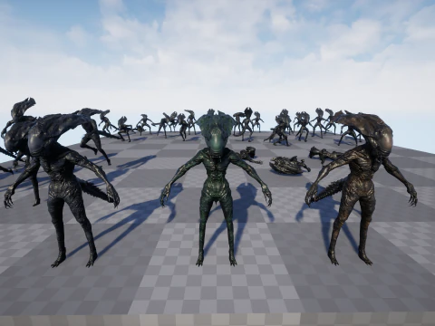 Monstro Alien&iacute;gena 5 Modelo 3D