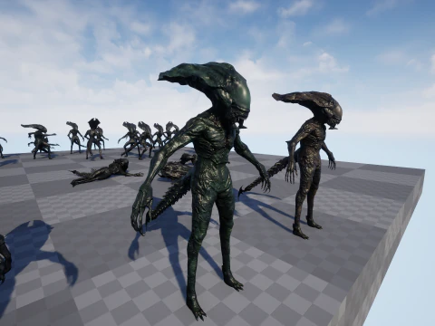 Monstro Alien&iacute;gena 5 Modelo 3D