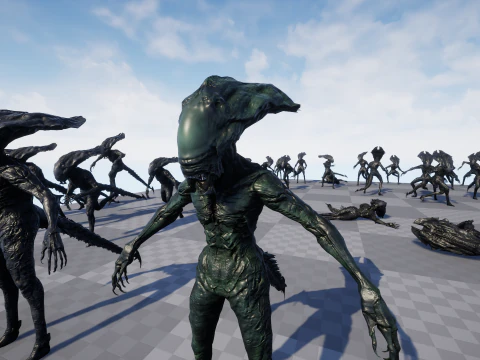 Monstro Alien&iacute;gena 5 Modelo 3D