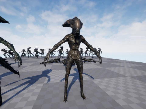 Monstro Alien&iacute;gena 5 Modelo 3D