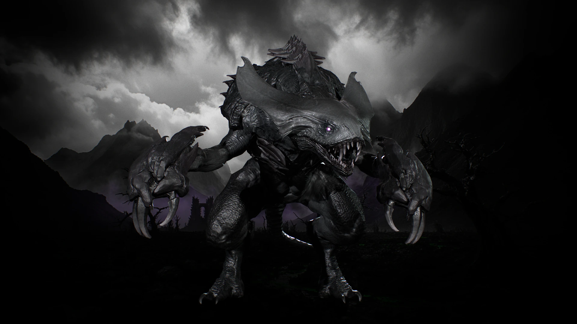 Dragon Demon 3D Model .c4d .max .obj .3ds .fbx .stl .blend
