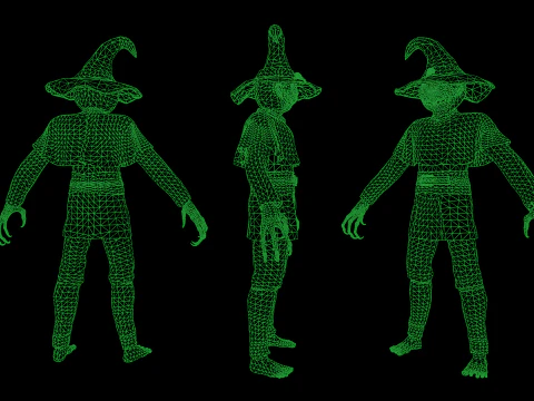 Pumpkinhead Scarecrow 3D Model