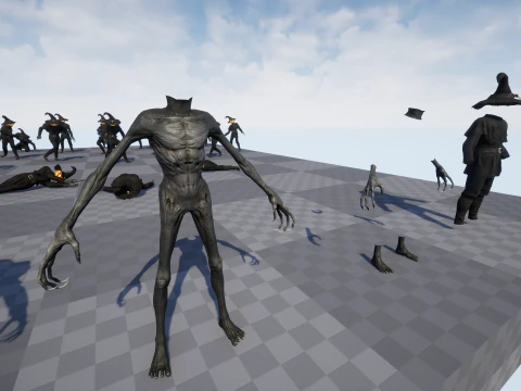 Pumpkinhead Scarecrow 3D Model
