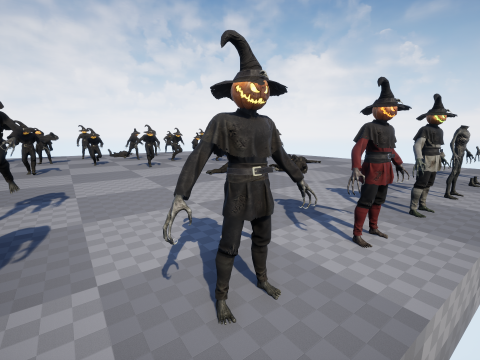 Strach na wróble Dyniogłowy Model 3D