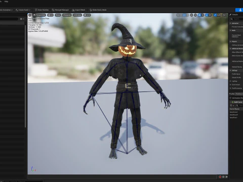 Pumpkinhead Scarecrow 3D Model
