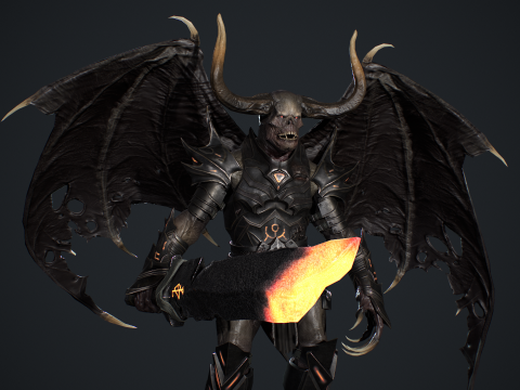 Demon Remastered 3D Model