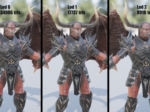 Demon Remastered 3D Model