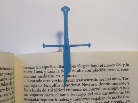 Narsil-Anduril Bookmark 3D Print Model