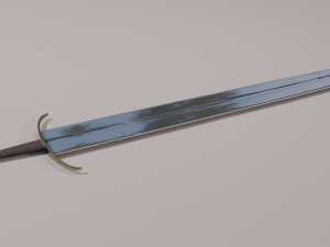 medieval templar sword 3D Model