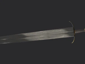medieval templar sword 3D Model