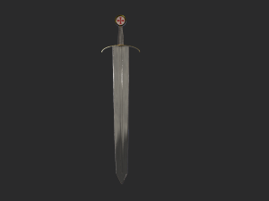 medieval templar sword Modelo 3D
