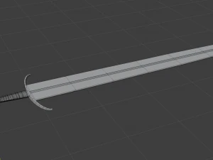 medieval templar sword 3D Model
