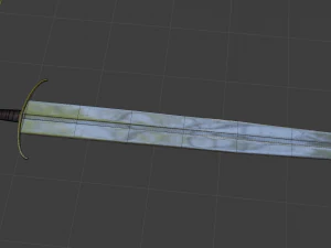 medieval templar sword 3D Model