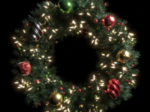 圣诞花环 3D 模型