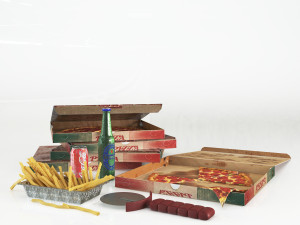 pizza set 3Dモデル