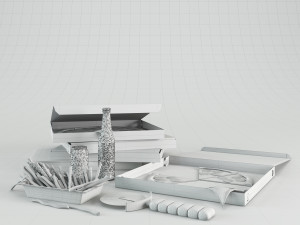 pizza set 3D 모델