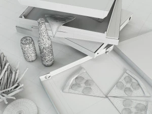 pizza set 3D Model