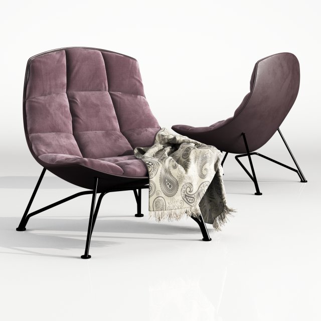 pillow armchair 3Dモデル .c4d .max .obj .3ds .fbx .stl .blend 