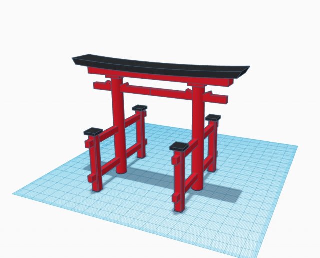 torii gate Model do druku 3D .c4d .max .obj .3ds .fbx .stl .blend 