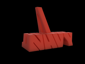 simple navy phone stand Model Cetak 3D