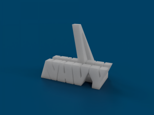 simple navy phone stand Model Cetak 3D