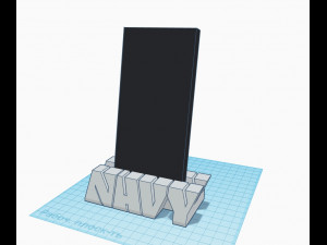 simple navy phone stand Model Cetak 3D