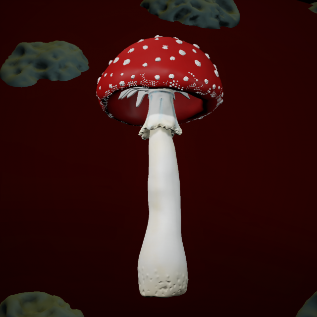 amanita mushrooms 3D Print Model .c4d .max .obj .3ds .fbx .stl .blend 