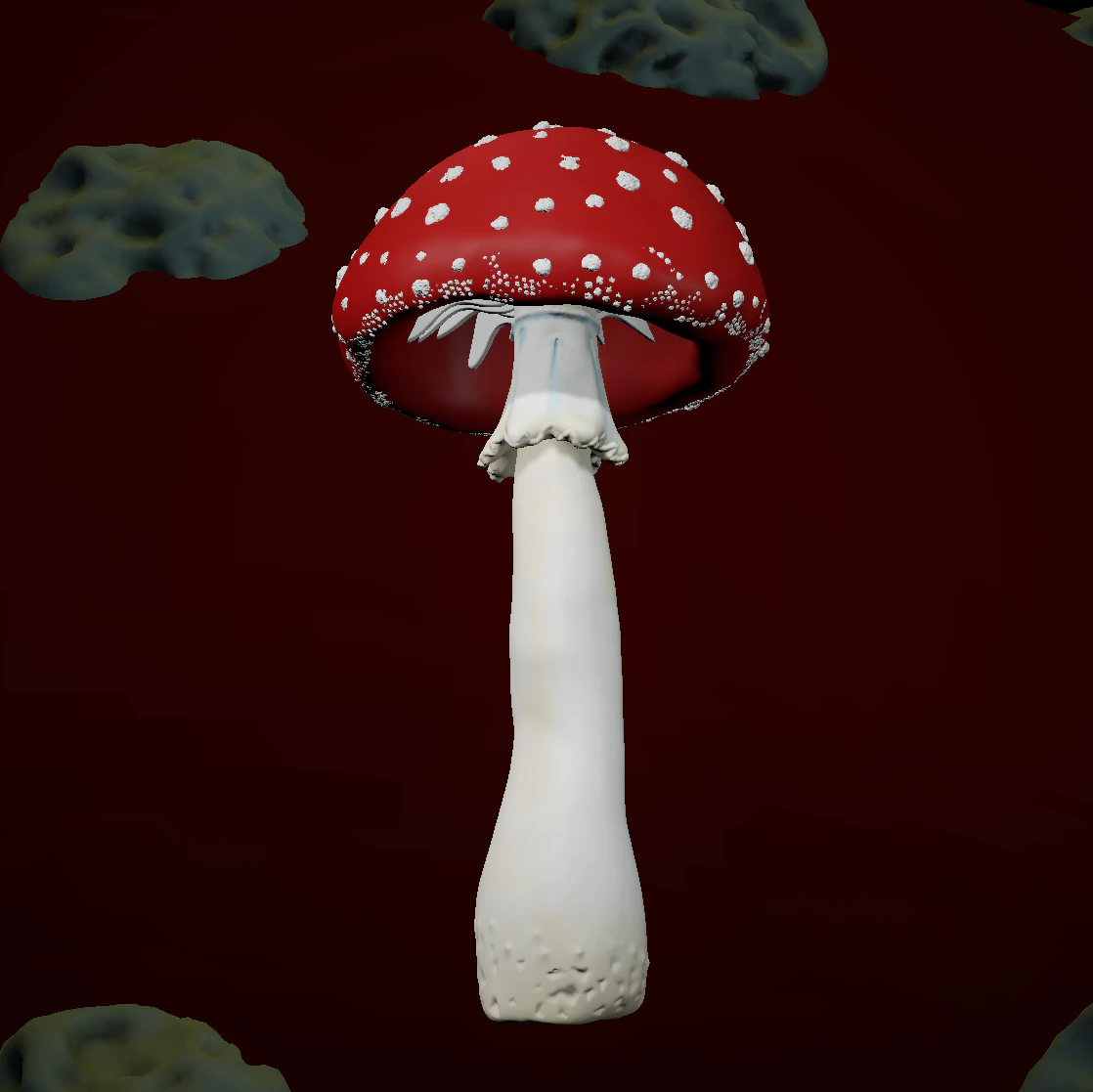 amanita mushrooms 3D Print Model .c4d .max .obj .3ds .fbx .stl .blend 