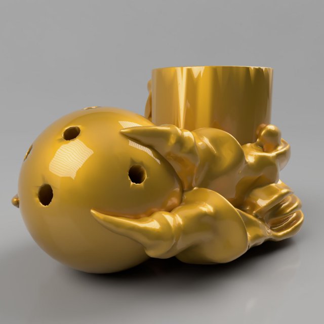 monster penholder Modelo de Impressão 3D .c4d .max .obj .3ds .fbx .stl .blend 