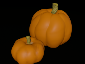 two pumpkins realistic pumpkin Modelo de Impressão 3D