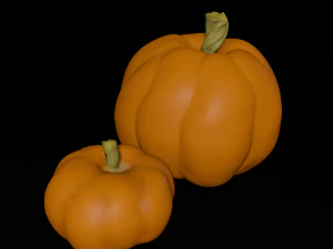 two pumpkins realistic pumpkin 3D Print Model