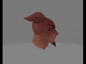 anime devil male head 3D Model