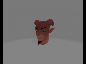 anime devil male head 3D मॉडल