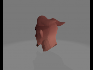anime devil male head 3D मॉडल