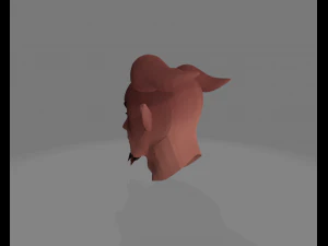 anime devil male head 3D Model