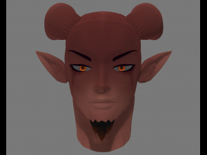 anime devil male head 3D मॉडल