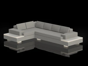 divano a forma di l Modello 3D