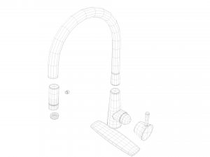 kitchen faucet 001 3D 模型
