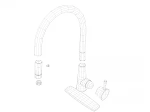 kitchen faucet 001 3D Model