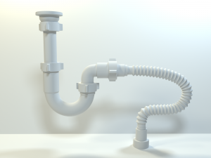 kitchen siphon 001 3D 모델