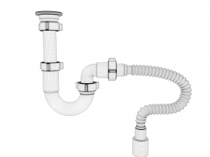 kitchen siphon 001 3D 모델