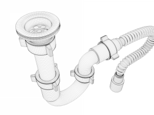 kitchen siphon 001 3D 모델