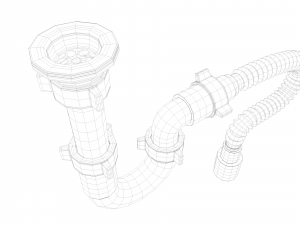 kitchen siphon 001 3D 모델