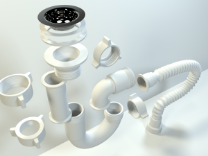 kitchen siphon 001 3D 모델
